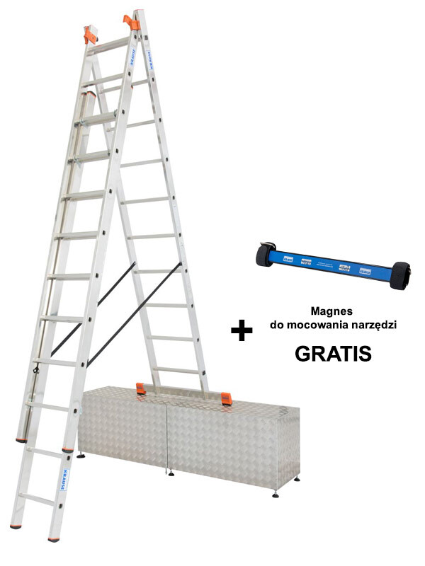 KRAUSE Monto Tribilo drabina aluminiowa wielofunkcyjna na SCHODY 3x10